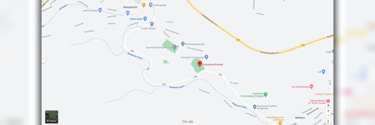 Anfahrtskizze Freizeitbad Brohltal