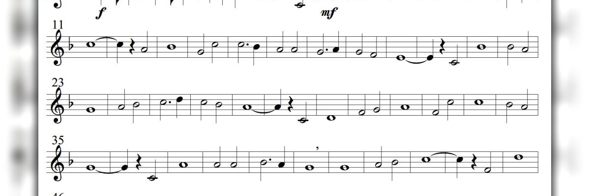 Musiknoten Brohltallied